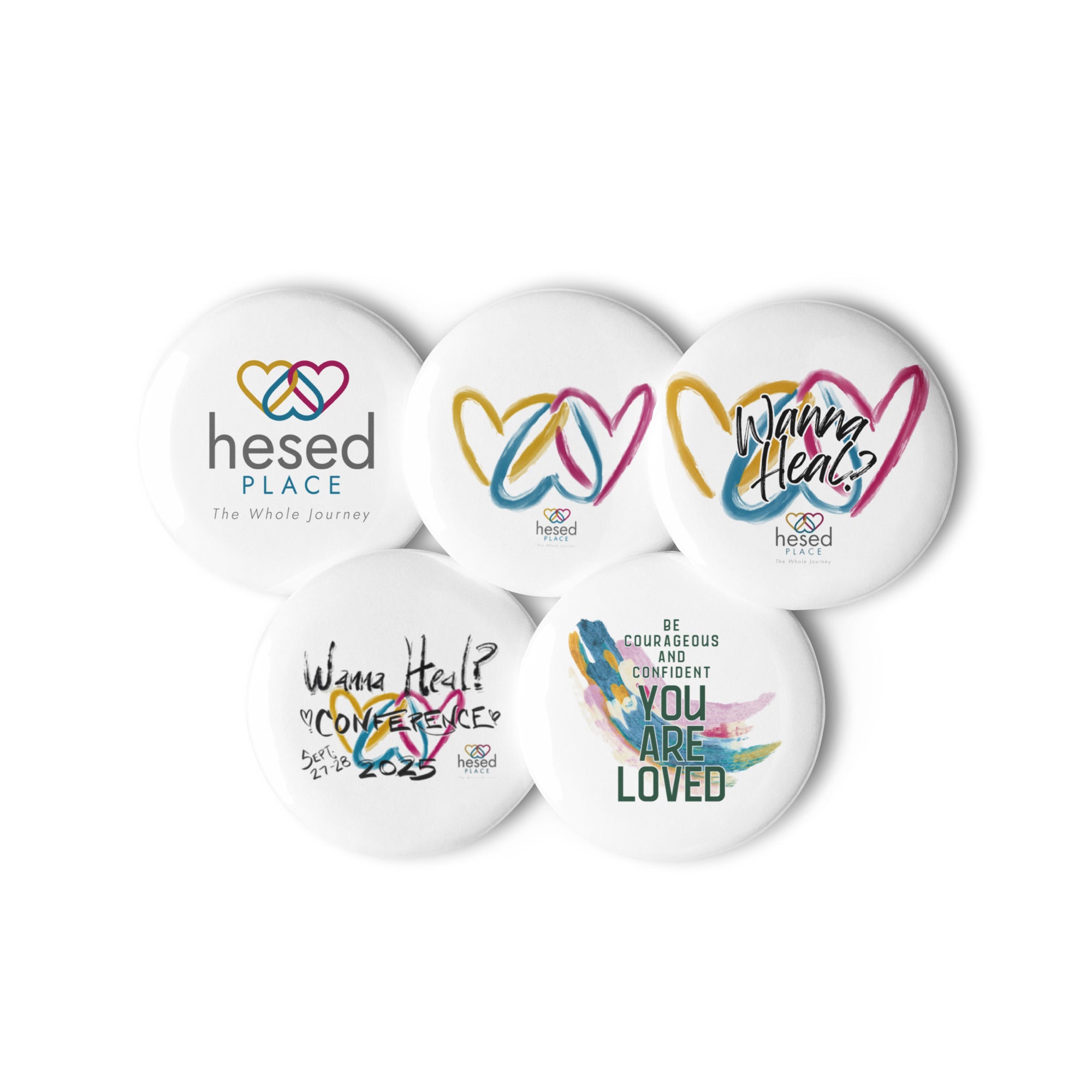 Limited Edition! Hesed Place 2025 "Wanna Heal?" Set of pin buttons